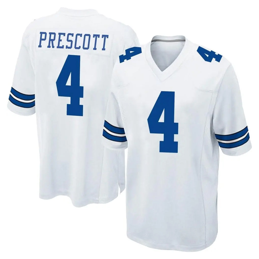 Parkc D.Cowboys #4 Dak Prescott Player White Home Game Stitched Jerseys