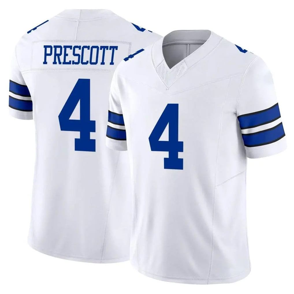 Parkc D.Cowboys #4 Dak Prescott Player White Limited Vapor F.U.S.E. Home Game Stitched Jerseys