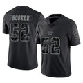 Parkc D.Cowboys #52 Tyler Booker Player Black Limited Reflective Home Game Stitched Jerseys