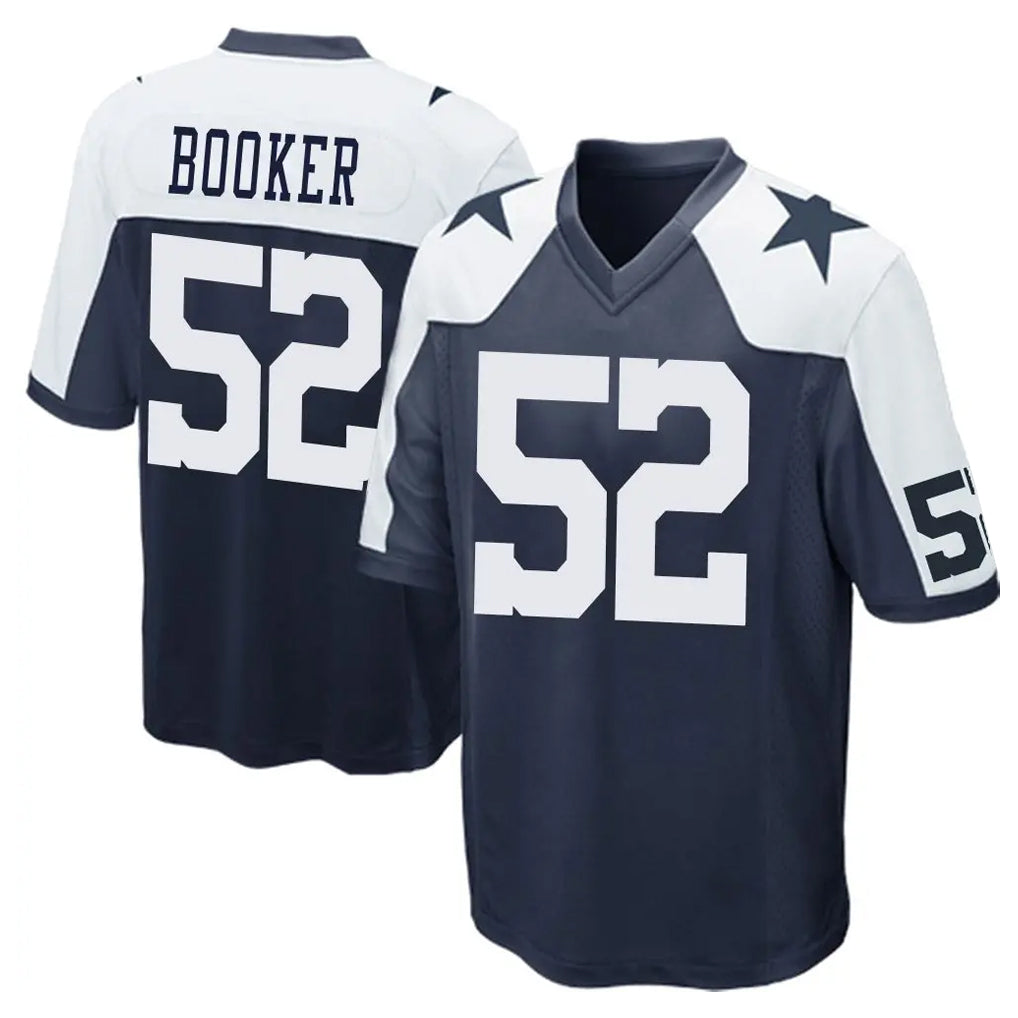 Parkc D.Cowboys #52 Tyler Booker Player Navy-White Alternate Home Game Stitched Jerseys