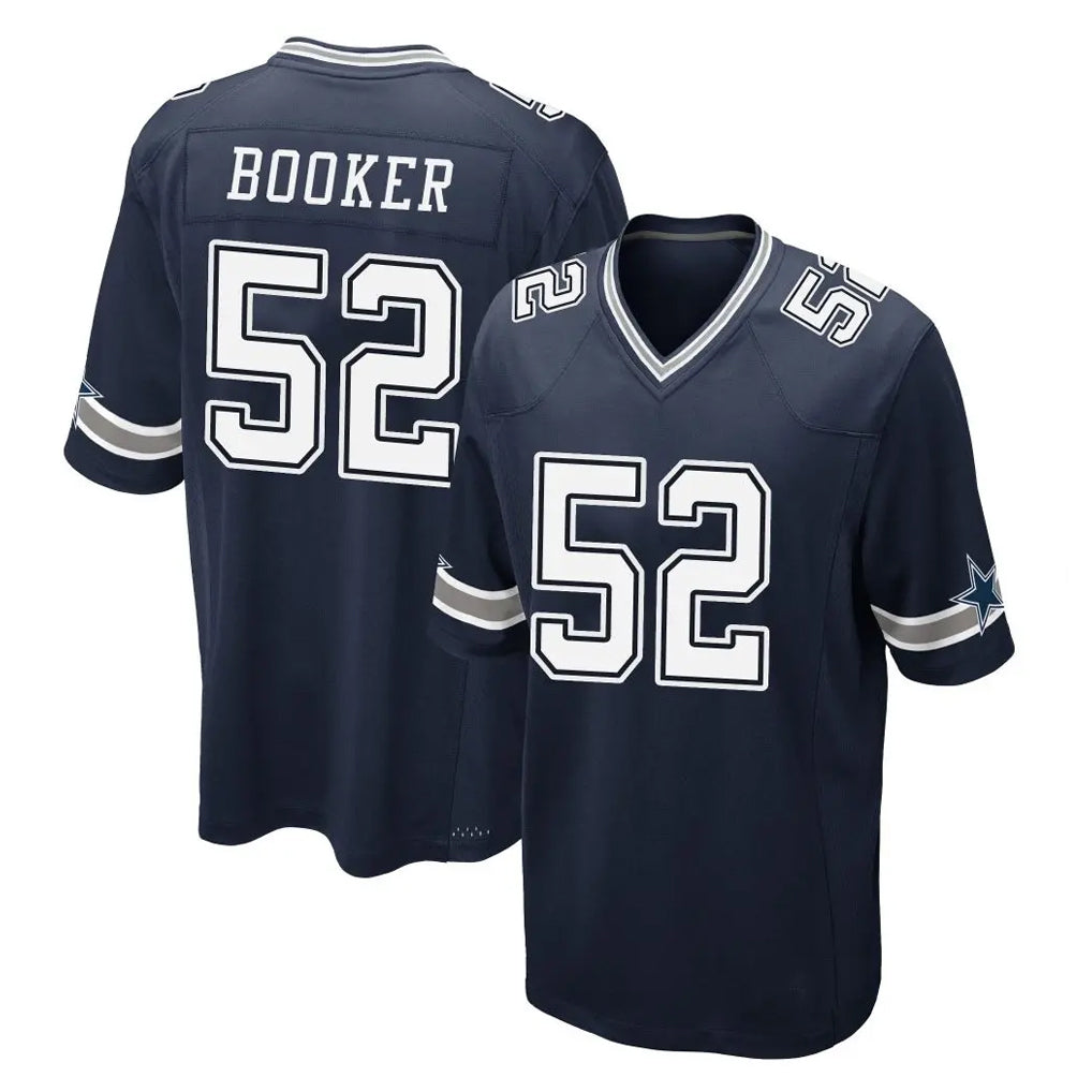 Parkc D.Cowboys #52 Tyler Booker Player Navy Home Game Stitched Jerseys