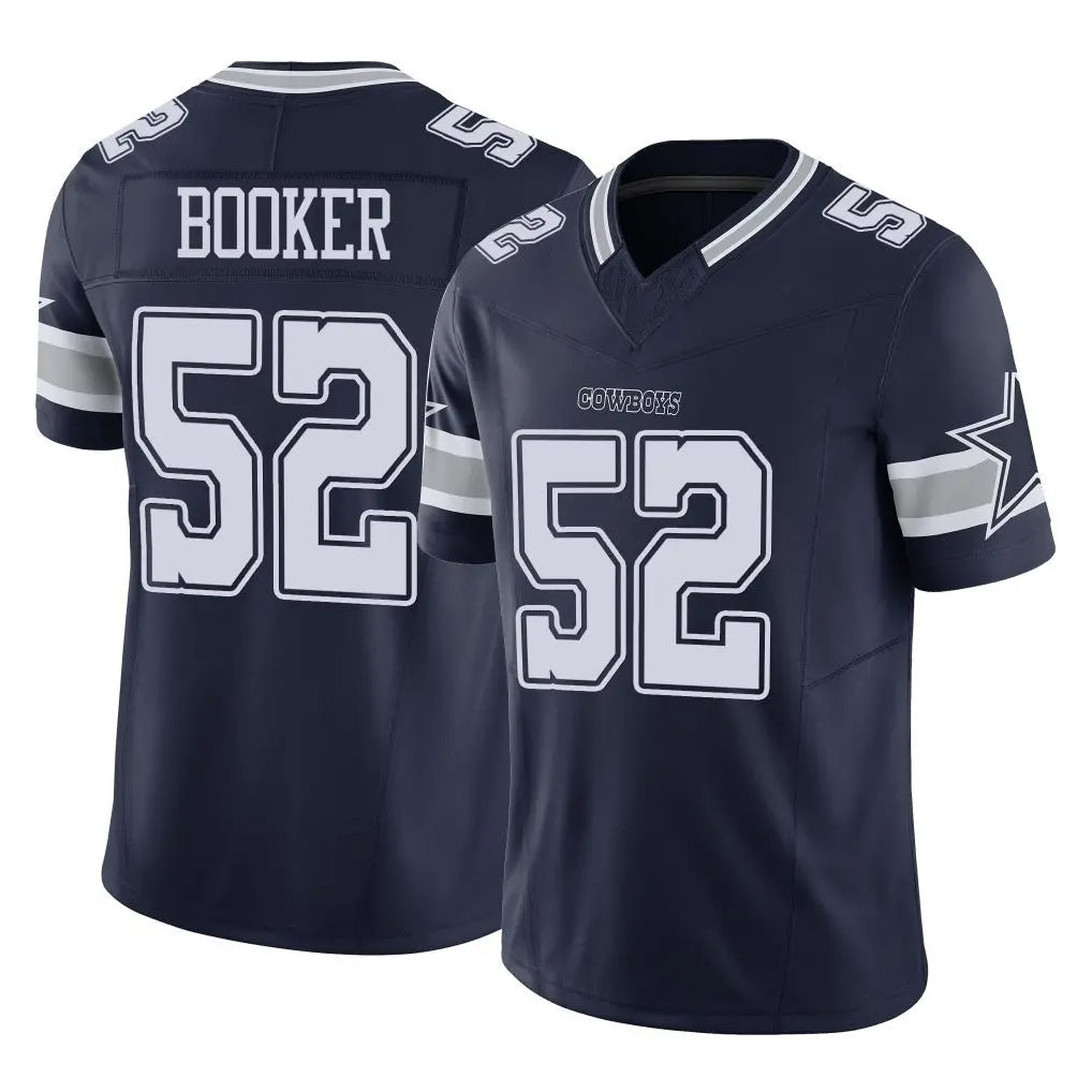 Parkc D.Cowboys #52 Tyler Booker Player Navy Limited Vapor F.U.S.E. Home Game Stitched Jerseys