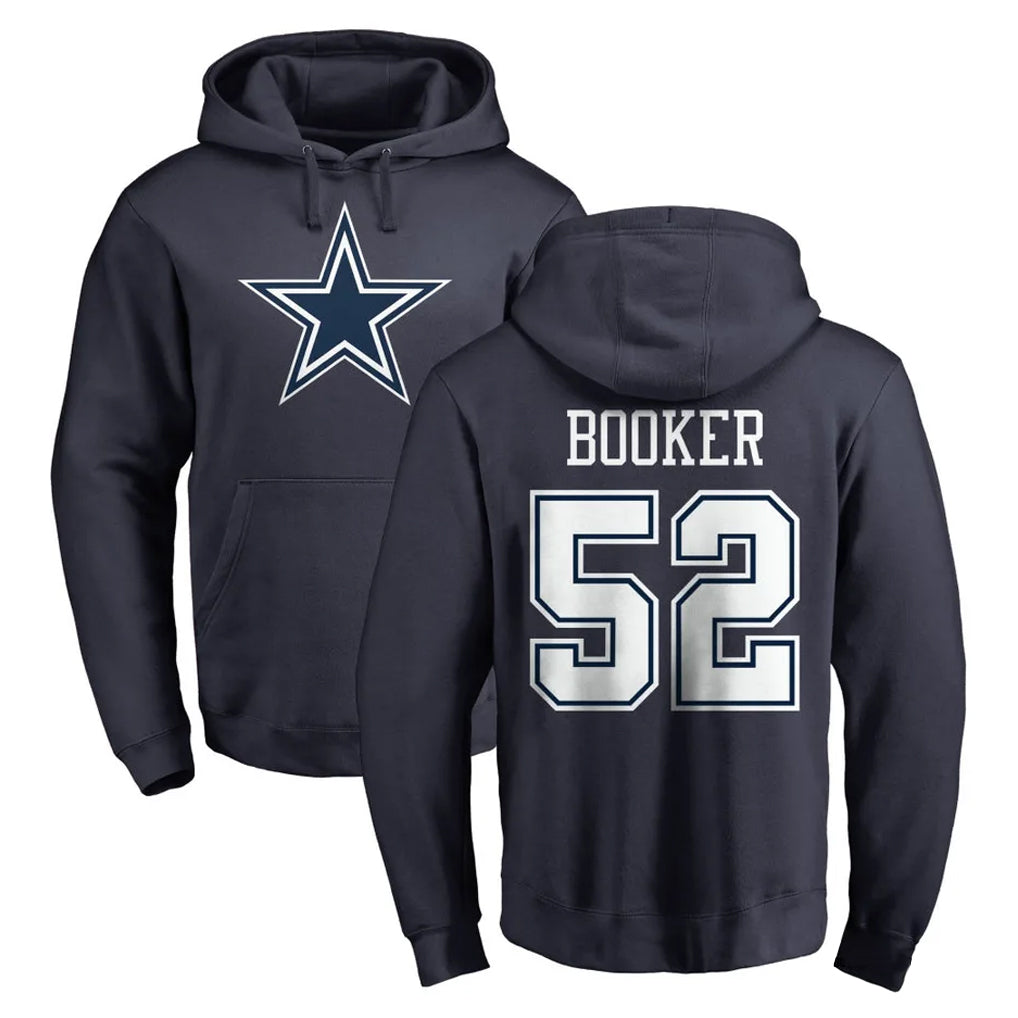 Parkc D.Cowboys #52 Tyler Booker Player Navy Pullover Hoodies Limited Stitched Jerseys