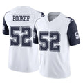 Parkc D.Cowboys #52 Tyler Booker Player White-Navy Limited Vapor F.U.S.E. Home Game Stitched Jerseys