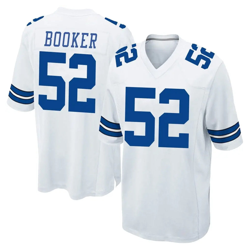 Parkc D.Cowboys #52 Tyler Booker Player White Home Game Stitched Jerseys