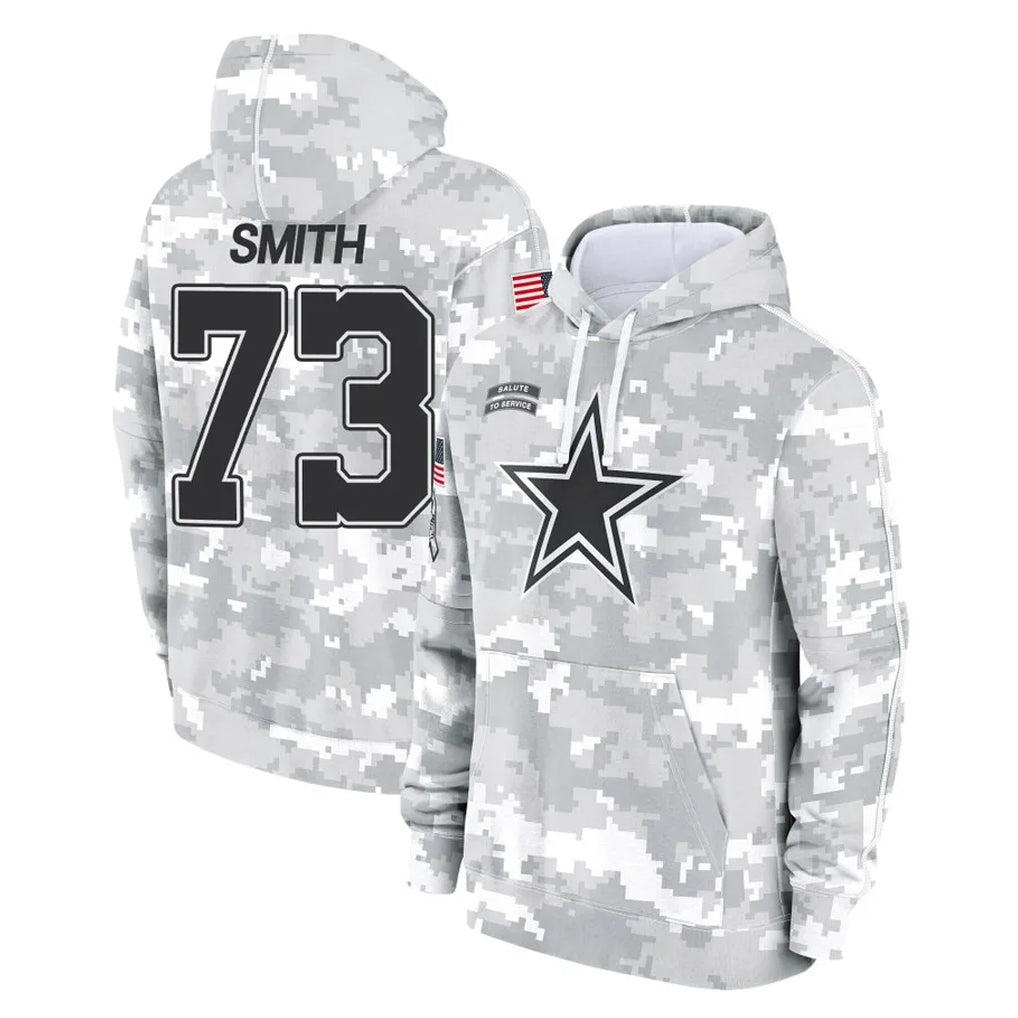 Parkc D.Cowboys #73 Tyler Smith Player Arctic Camo Salute to Service Hoodies Limited Game Stitched Jerseys
