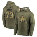 Parkc D.Cowboys #73 Tyler Smith Player Olive Salute to Service Pullover Hoodies Home Game Stitched Jerseys
