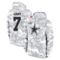 Parkc D.Cowboys #7 Rashan Gary Player Arctic Camo Salute to Service Hoodies Limited Game Stitched Jerseys