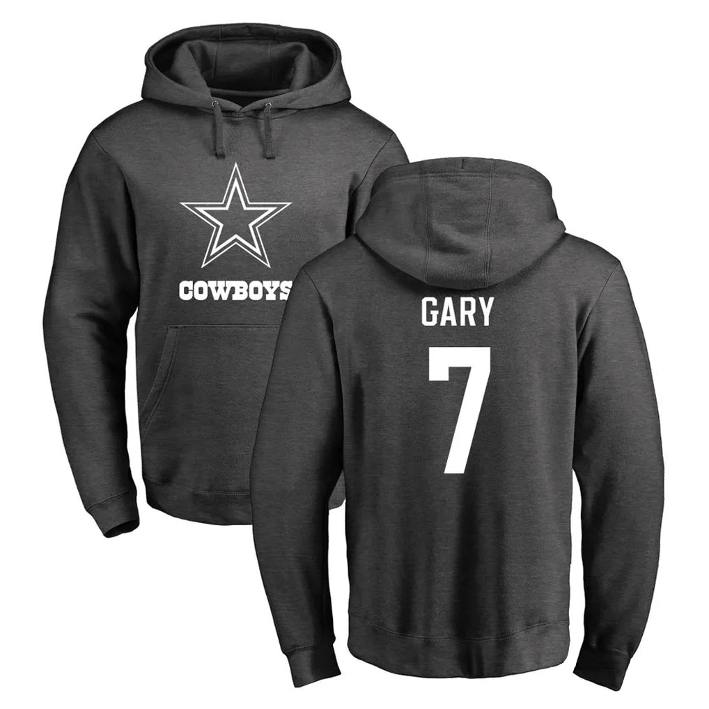 Parkc D.Cowboys #7 Rashan Gary Player Ash One Color Pullover Hoodie Limited Stitched Jerseys