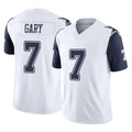 Parkc D.Cowboys #7 Rashan Gary Player White-Navy Limited Vapor F.U.S.E. Home Game Stitched Jerseys