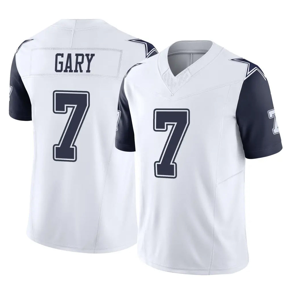 Parkc D.Cowboys #7 Rashan Gary Player White-Navy Limited Vapor F.U.S.E. Home Game Stitched Jerseys