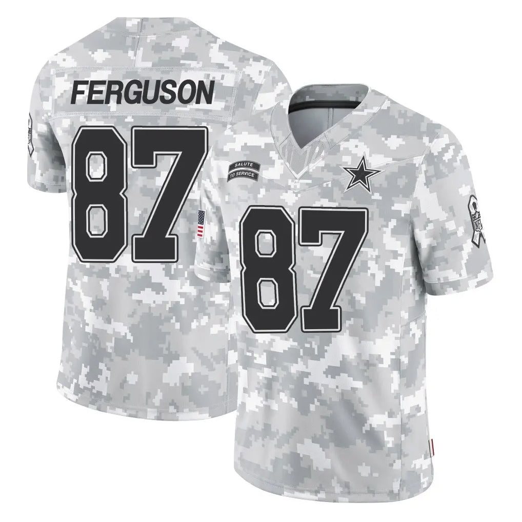 Parkc D.Cowboys #87 Jake Ferguson Player Arctic Camo Salute to Service Limited Home Game Stitched Jerseys