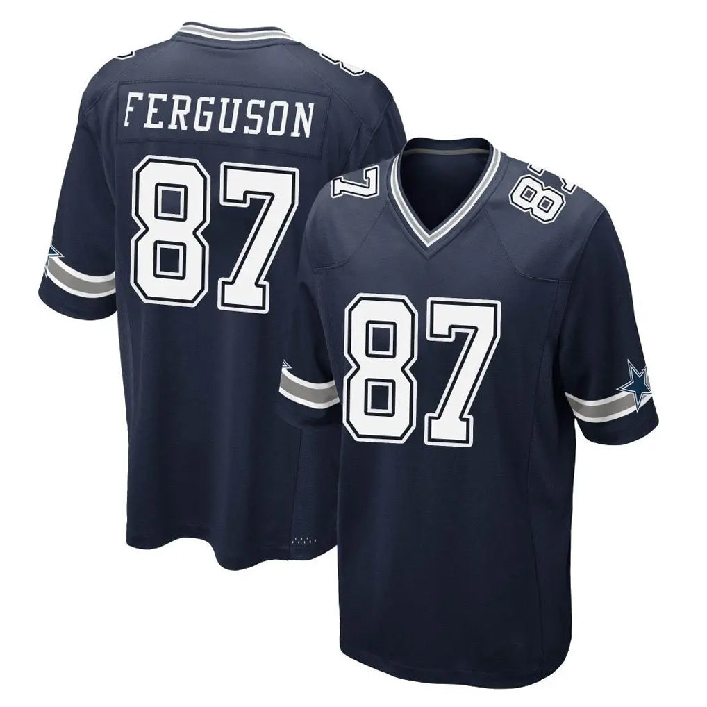 Parkc D.Cowboys #87 Jake Ferguson Player Navy Home Game Stitched Jerseys