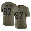 Parkc D.Cowboys #87 Jake Ferguson Player Olive Salute to Service Limited Game Stitched Jerseys