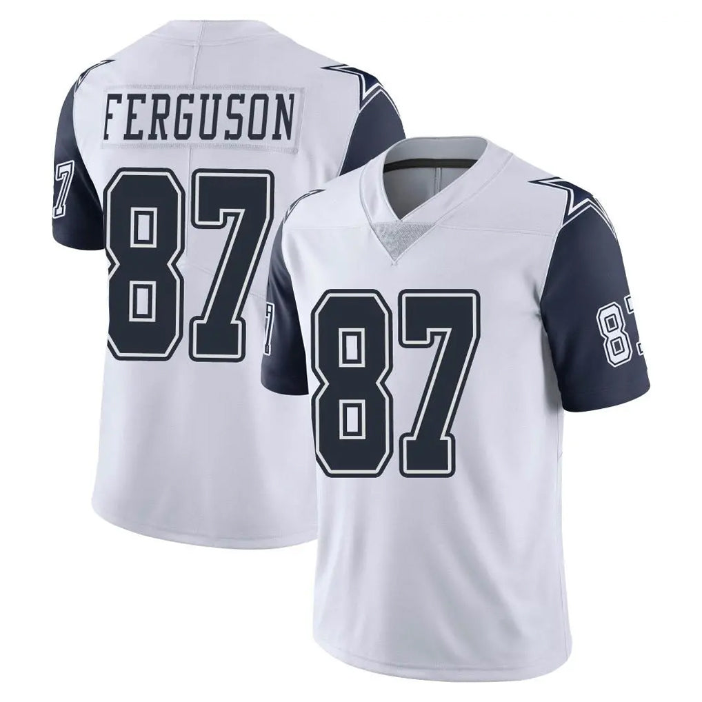 Parkc D.Cowboys #87 Jake Ferguson Player White-Navy Limited Color Rush Vapor Untouchable Home Game Stitched Jerseys
