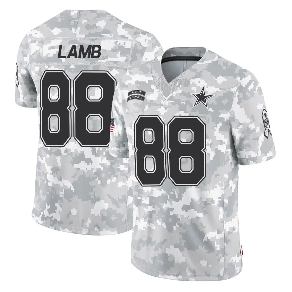 Parkc D.Cowboys #88 CeeDee Lamb Player Arctic Camo Salute to Service Limited Home Game Stitched Jerseys