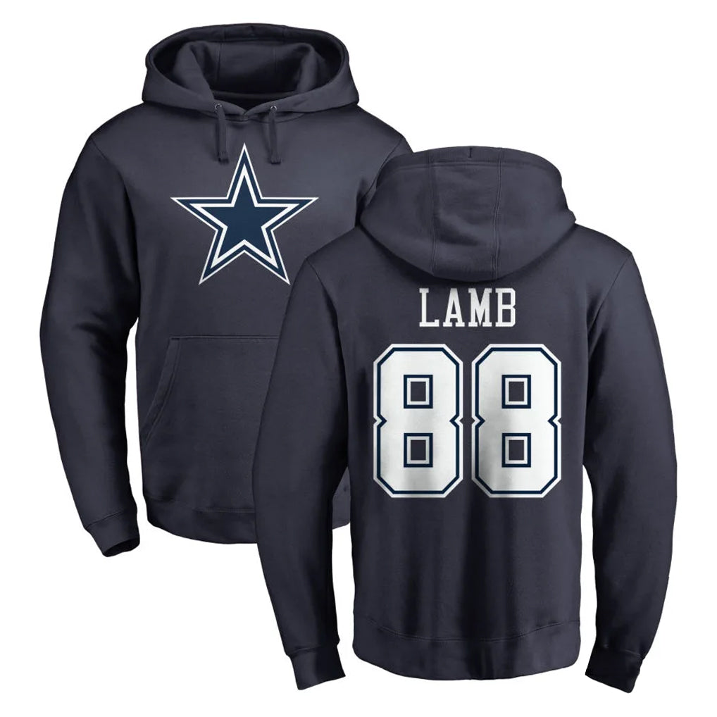 Parkc D.Cowboys #88 CeeDee Lamb Player Navy Pullover Hoodies Limited Stitched Jerseys