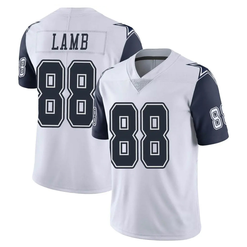 Parkc D.Cowboys #88 CeeDee Lamb Player White-Navy Limited Color Rush Vapor Untouchable Home Game Stitched Jerseys