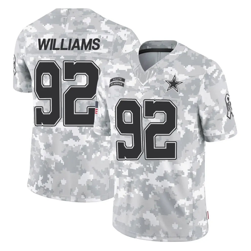 Parkc D.Cowboys #92 Quinnen Williams Player Arctic Camo Salute to Service Limited Home Game Stitched Jerseys