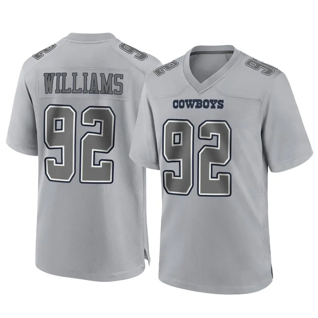 Parkc D.Cowboys #92 Quinnen Williams Player Gray Atmosphere Fashion Home Game Stitched Jerseys