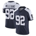 Parkc D.Cowboys #92 Quinnen Williams Player Navy-White Limited Alternate Vapor Untouchable Home Game Stitched Jerseys