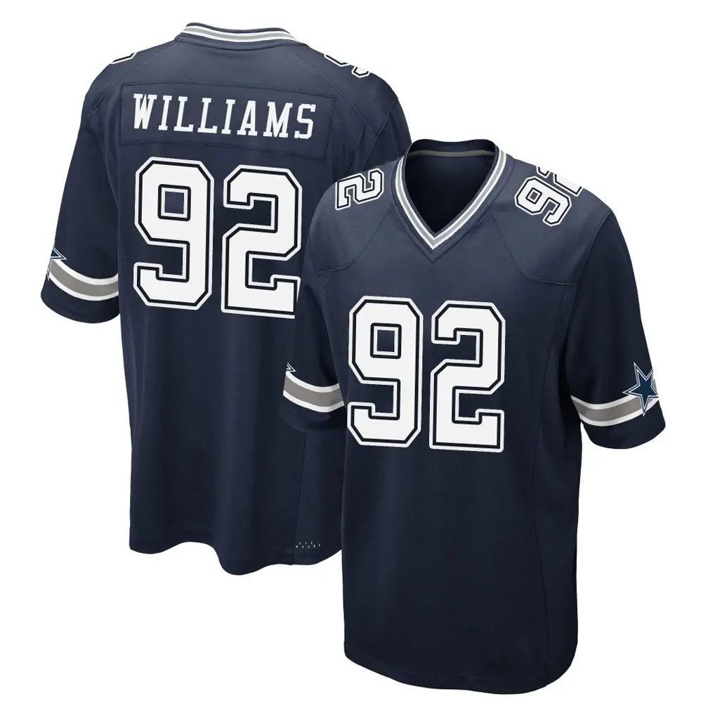 Parkc D.Cowboys #92 Quinnen Williams Player Navy Home Game Stitched Jerseys