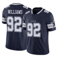 Parkc D.Cowboys #92 Quinnen Williams Player Navy Limited Vapor F.U.S.E. Home Game Stitched Jerseys