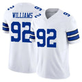 Parkc D.Cowboys #92 Quinnen Williams Player White Limited Vapor F.U.S.E. Home Game Stitched Jerseys