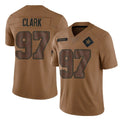 Parkc D.Cowboys #97 Kenny Clark Player Brown Salute to Service Limited Home Game Stitched Jerseys