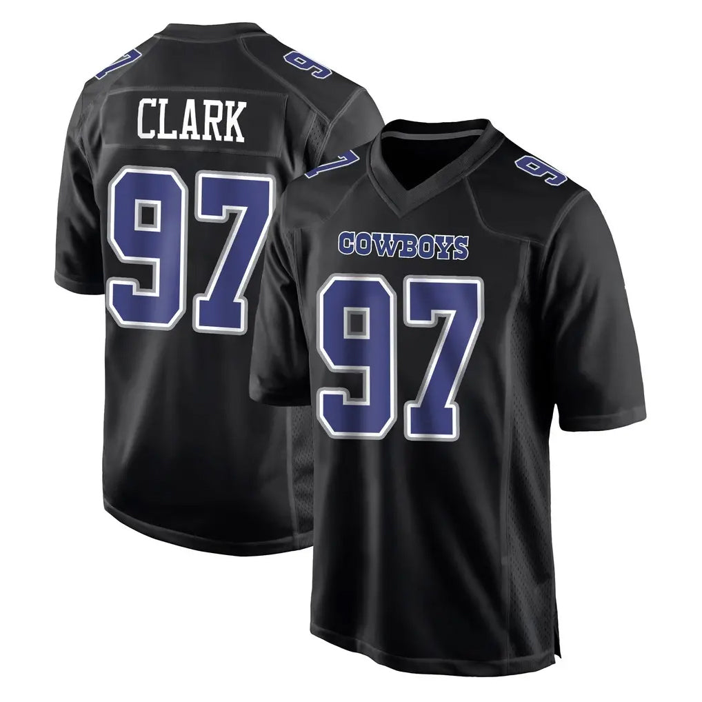 Parkc D.Cowboys #97 Kenny Clark Player Carbon Black Fashion Home Game Stitched Jerseys