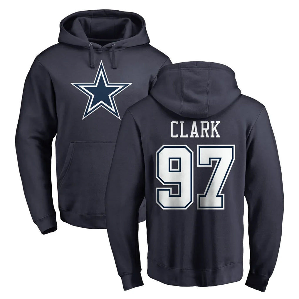 Parkc D.Cowboys #97 Kenny Clark Player Navy Pullover Hoodies Limited Stitched Jerseys