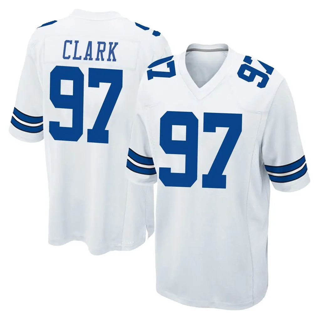 Parkc D.Cowboys #97 Kenny Clark Player White Home Game Stitched Jerseys