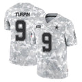 Parkc D.Cowboys #9 KaVontae Turpin Player Arctic Camo Salute to Service Limited Home Game Stitched Jerseys