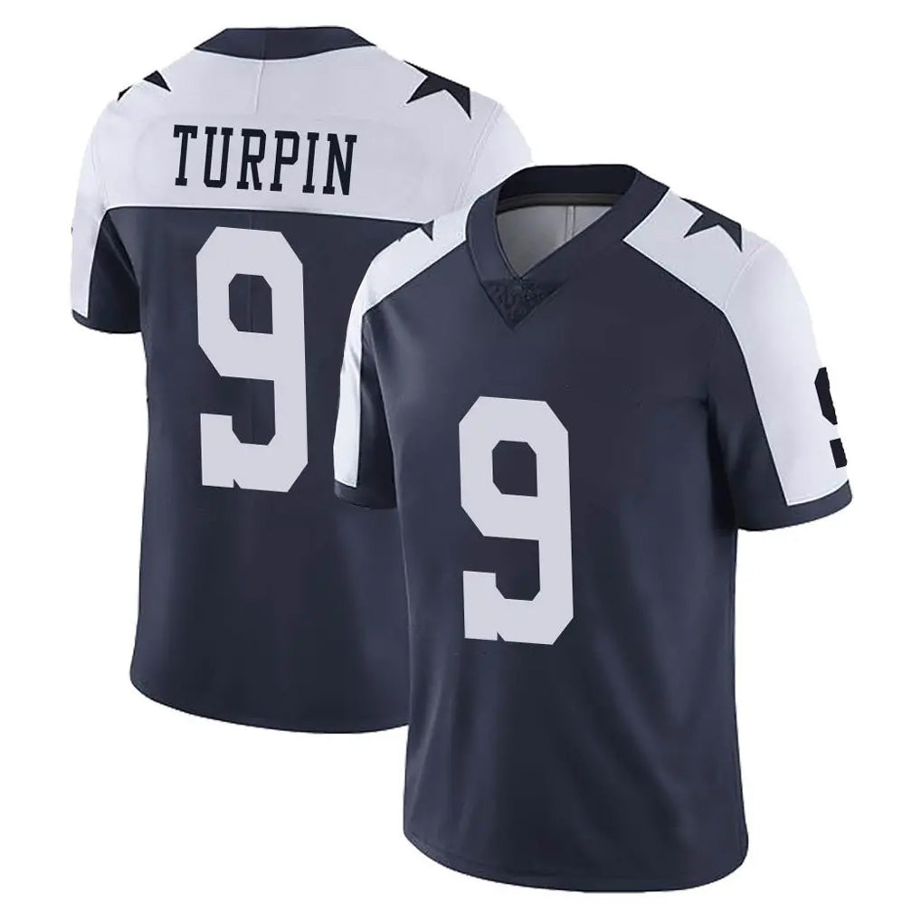 Parkc D.Cowboys #9 KaVontae Turpin Player Navy-White Limited Alternate Vapor Untouchable Home Game Stitched Jerseys