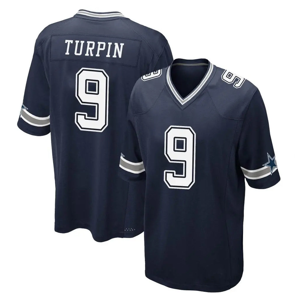Parkc D.Cowboys #9 KaVontae Turpin Player Navy Home Game Stitched Jerseys