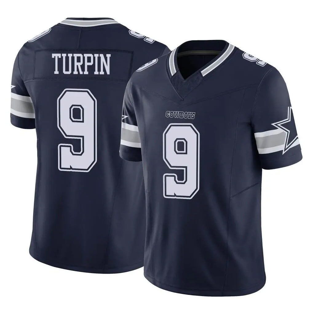 Parkc D.Cowboys #9 KaVontae Turpin Player Navy Limited Vapor F.U.S.E. Home Game Stitched Jerseys