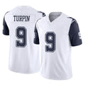 Parkc D.Cowboys #9 KaVontae Turpin Player White-Navy Limited Vapor F.U.S.E. Home Game Stitched Jerseys