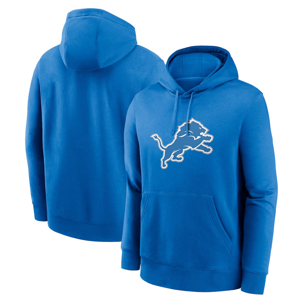 Parkc D.Lions Blue Pullover Hoodies Limited Blank Player Stitched Jerseys