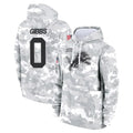 Parkc D.Lions #0 Jahmyr Gibbs Player Arctic Camo Salute to Service Hoodies Limited Game Stitched Jerseys