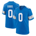 Parkc D.Lions #0 Jahmyr Gibbs Player Blue Alternate Home Game Stitched Jerseys