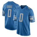Parkc D.Lions #0 Jahmyr Gibbs Player Blue Home Game Stitched Jerseys