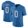 Parkc D.Lions #0 Jahmyr Gibbs Player Blue Limited Throwback Vapor Untouchable Stitched Jerseys