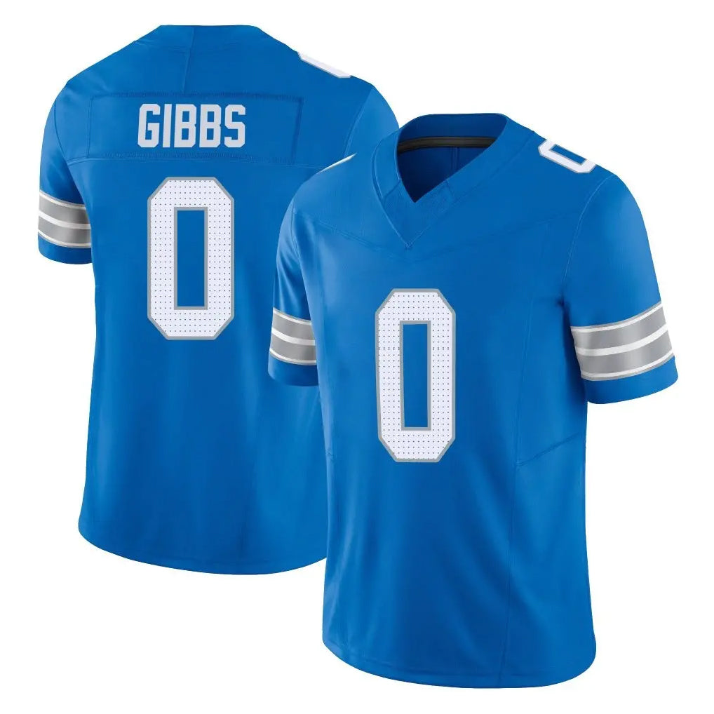 Parkc D.Lions #0 Jahmyr Gibbs Player Blue Limited Vapor F.U.S.E. Alternate Home Game Stitched Jerseys
