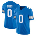 Parkc D.Lions #0 Jahmyr Gibbs Player Blue Limited Vapor F.U.S.E. Alternate Home Game Stitched Jerseys