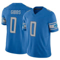 Parkc D.Lions #0 Jahmyr Gibbs Player Blue Vapor F.U.S.E. Limited Home Game Stitched Jerseys