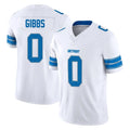 Parkc D.Lions #0 Jahmyr Gibbs Player White Limited Vapor F.U.S.E. Alternate Home Game Stitched Jerseys