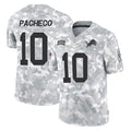 Parkc D.Lions #10 Isiah Pacheco Player Arctic Camo Salute To Service Limited Stitched Jerseys