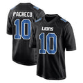 Parkc D.Lions #10 Isiah Pacheco Player Black Fashion Home Game Stitched Jerseys