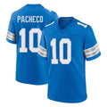 Parkc D.Lions #10 Isiah Pacheco Player Blue Alternate Home Game Stitched Jerseys