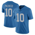 Parkc D.Lions #10 Isiah Pacheco Player Blue Limited Throwback Vapor Untouchable Stitched Jerseys